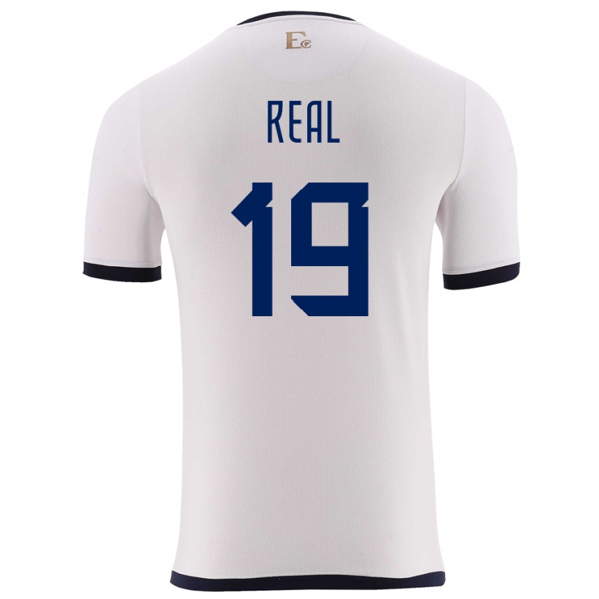 Kinder Fußball Ecuador Kerlly Real #19 Weiß Auswärtstrikot Trikot 24-26 T-Shirt Luxemburg