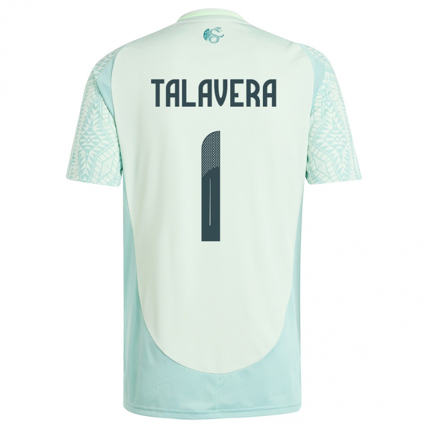 Kinder Fußball Mexiko Alfredo Talavera #1 Leinengrün Auswärtstrikot Trikot 24-26 T-Shirt Luxemburg