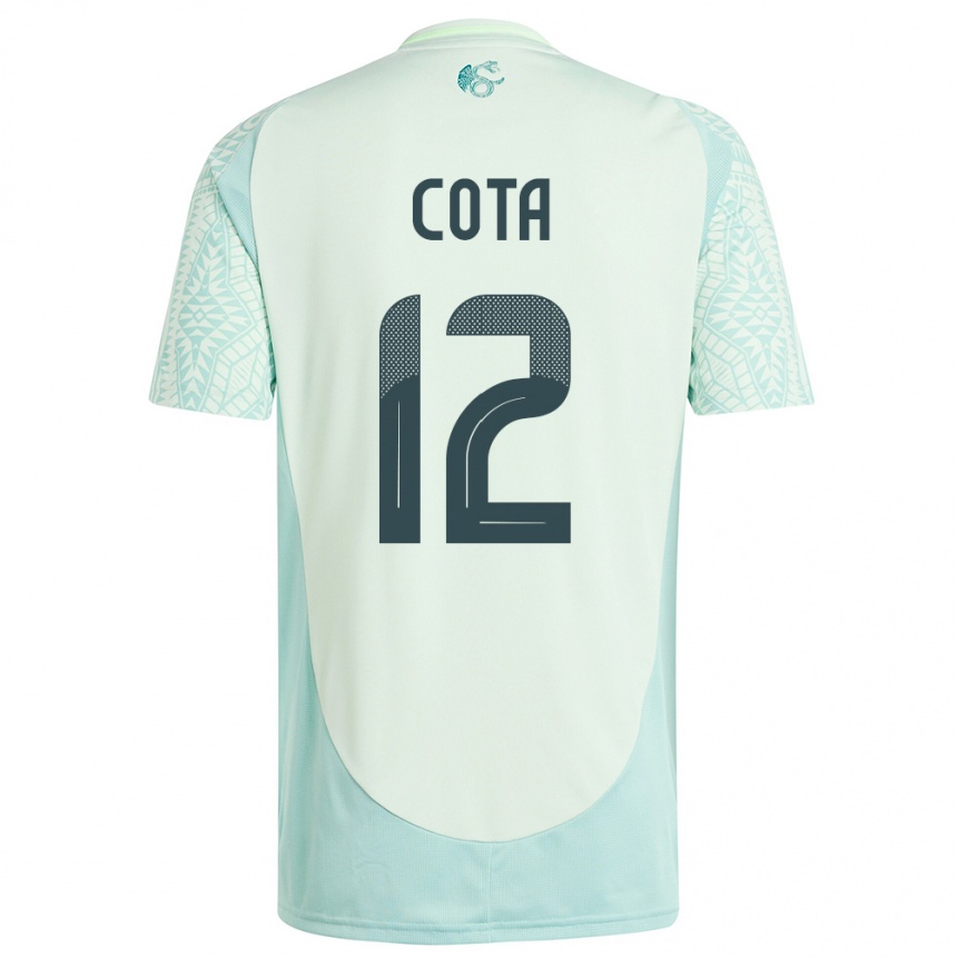 Kinder Fußball Mexiko Rodolfo Cota #12 Leinengrün Auswärtstrikot Trikot 24-26 T-Shirt Luxemburg