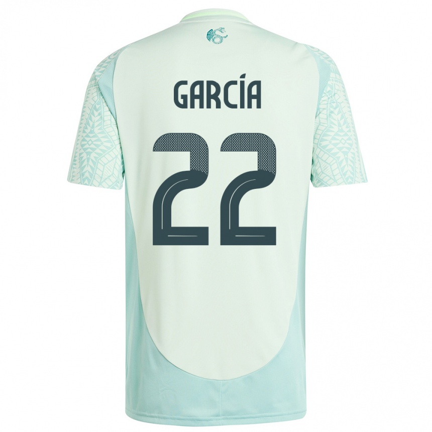 Kinder Fußball Mexiko Diana Garcia #22 Leinengrün Auswärtstrikot Trikot 24-26 T-Shirt Luxemburg