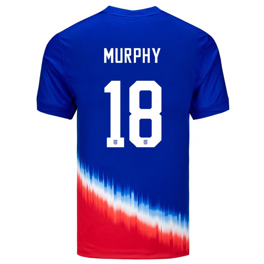 Kinder Fußball Vereinigte Staaten Casey Murphy #18 Blau Auswärtstrikot Trikot 24-26 T-Shirt Luxemburg