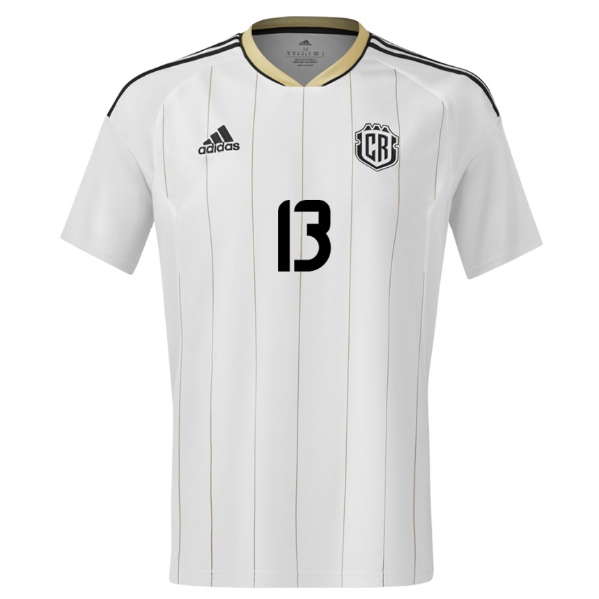 Kinder Fußball Costa Rica Emilie Valenciano #13 Weiß Auswärtstrikot Trikot 24-26 T-Shirt Luxemburg