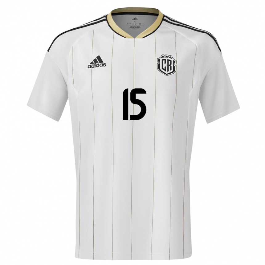 Kinder Fußball Costa Rica Francisco Calvo #15 Weiß Auswärtstrikot Trikot 24-26 T-Shirt Luxemburg