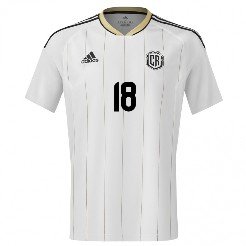 Kinder Fußball Costa Rica Bayron Mora #18 Weiß Auswärtstrikot Trikot 24-26 T-Shirt Luxemburg