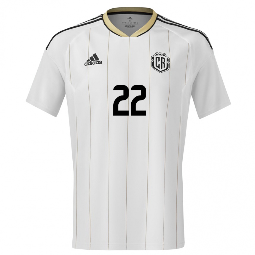 Kinder Fußball Costa Rica Cristel Sandi #22 Weiß Auswärtstrikot Trikot 24-26 T-Shirt Luxemburg