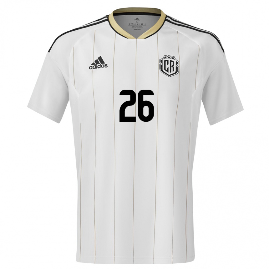 Kinder Fußball Costa Rica Alvaro Zamora #26 Weiß Auswärtstrikot Trikot 24-26 T-Shirt Luxemburg