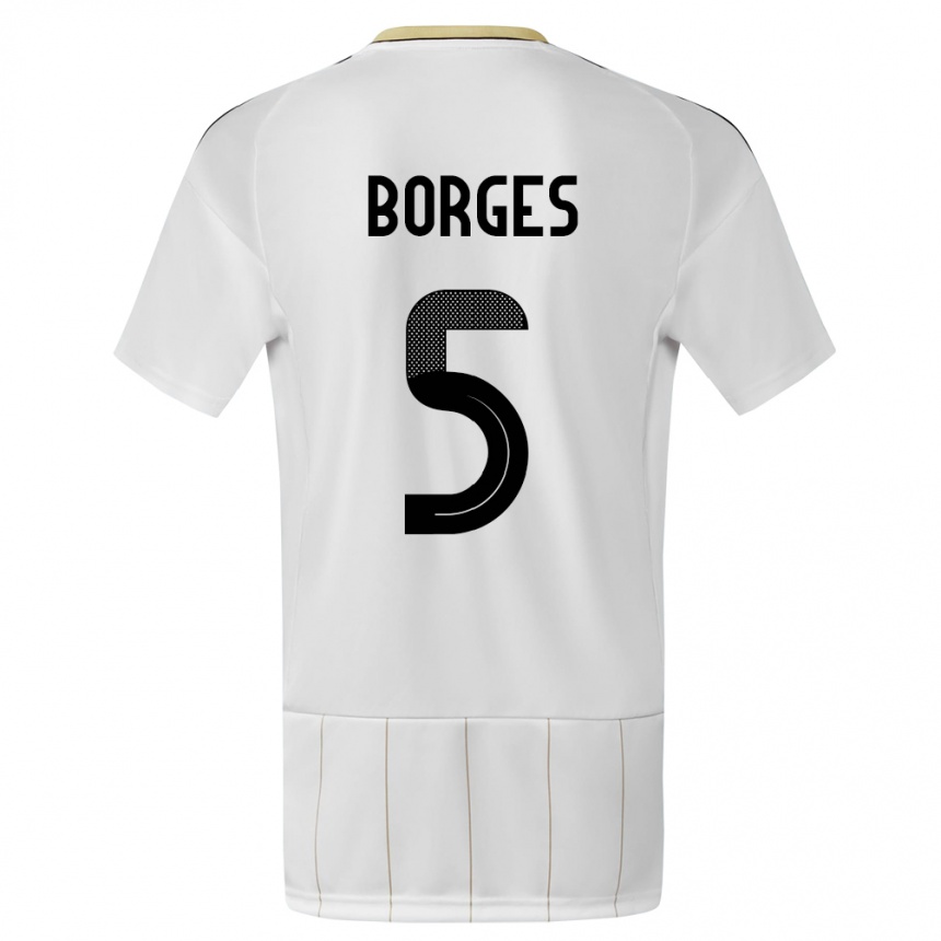 Kinder Fußball Costa Rica Celso Borges #5 Weiß Auswärtstrikot Trikot 24-26 T-Shirt Luxemburg