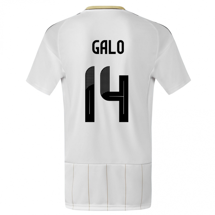 Kinder Fußball Costa Rica Orlando Galo #14 Weiß Auswärtstrikot Trikot 24-26 T-Shirt Luxemburg
