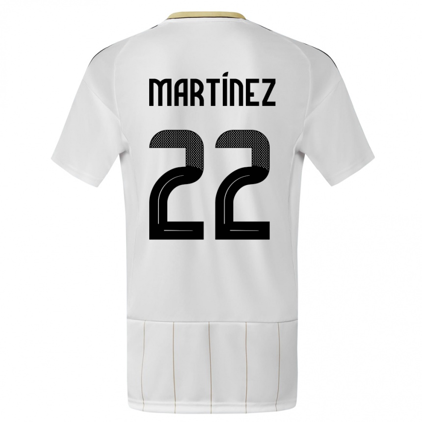 Kinder Fußball Costa Rica Carlos Martinez #22 Weiß Auswärtstrikot Trikot 24-26 T-Shirt Luxemburg