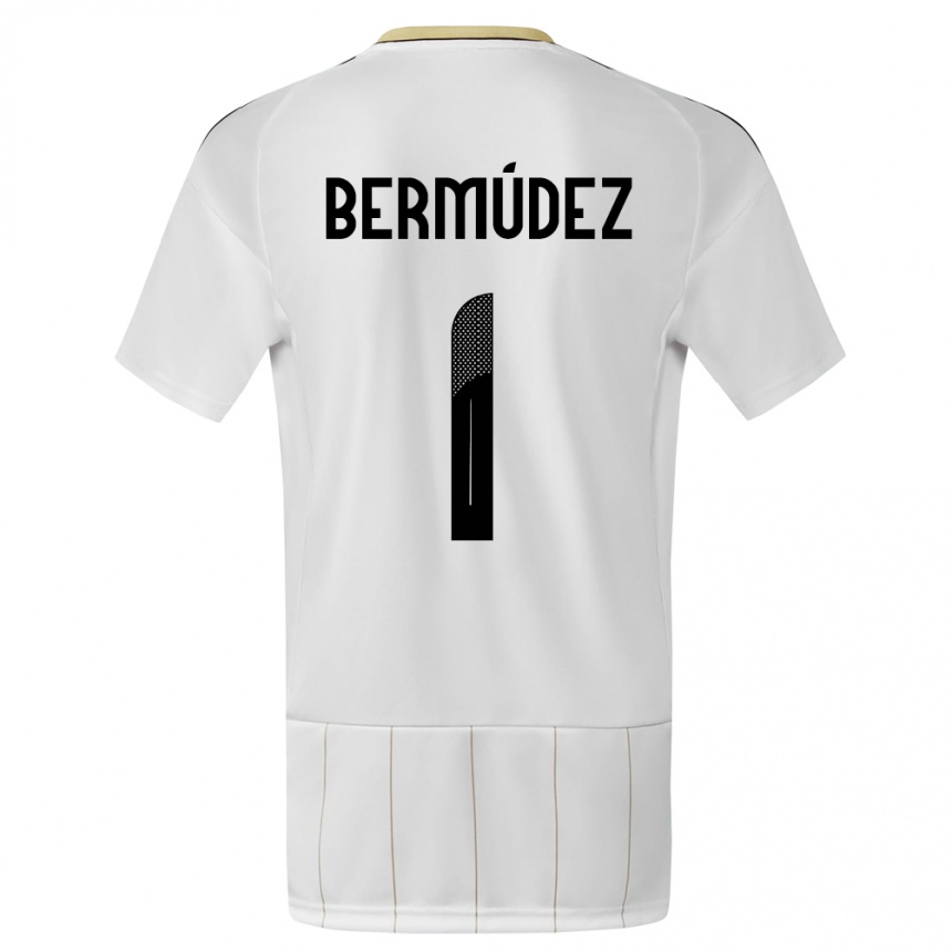 Kinder Fußball Costa Rica Noelia Bermudez #1 Weiß Auswärtstrikot Trikot 24-26 T-Shirt Luxemburg