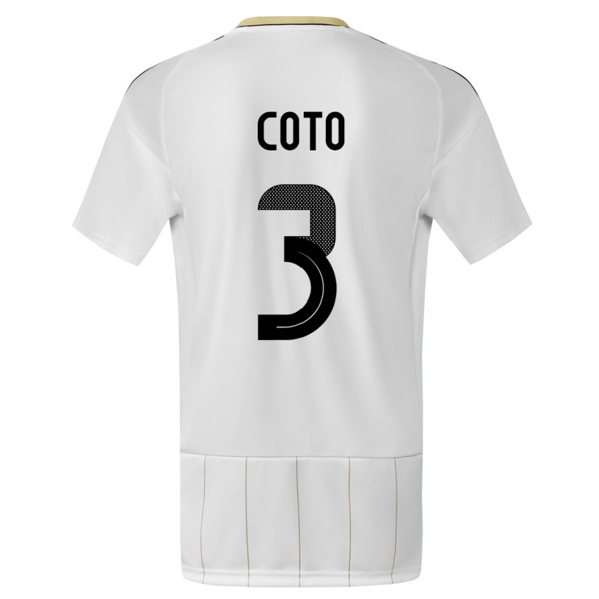 Kinder Fußball Costa Rica Maria Coto #3 Weiß Auswärtstrikot Trikot 24-26 T-Shirt Luxemburg