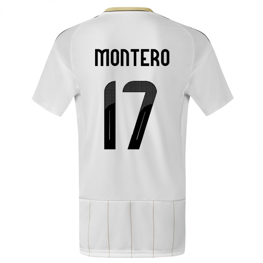 Kinder Fußball Costa Rica Michelle Montero #17 Weiß Auswärtstrikot Trikot 24-26 T-Shirt Luxemburg