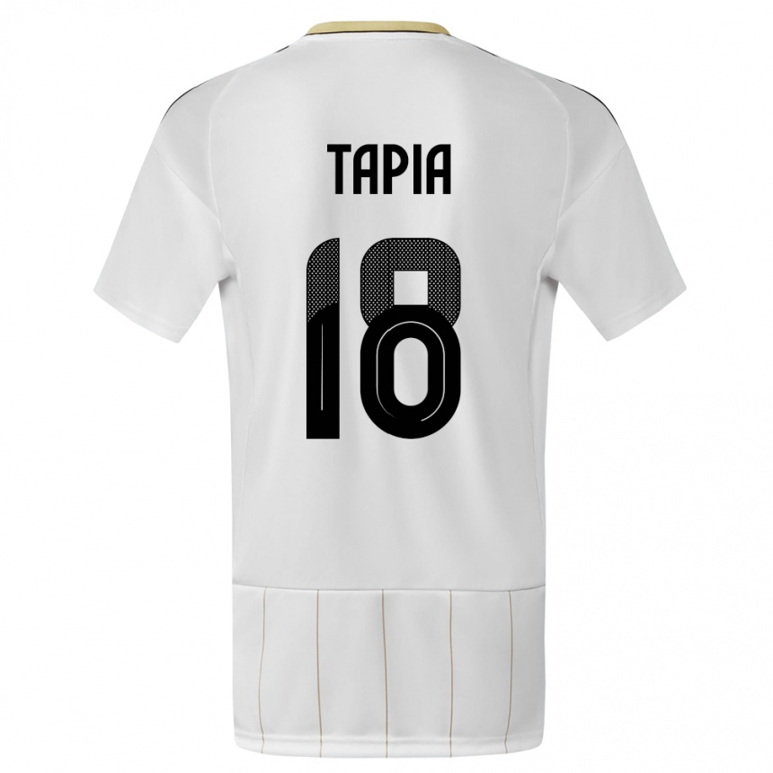 Kinder Fußball Costa Rica Priscilla Tapia #18 Weiß Auswärtstrikot Trikot 24-26 T-Shirt Luxemburg