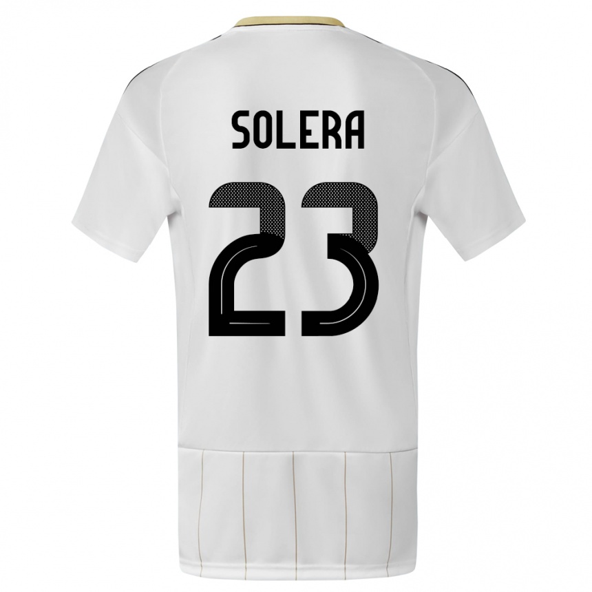 Kinder Fußball Costa Rica Daniela Solera #23 Weiß Auswärtstrikot Trikot 24-26 T-Shirt Luxemburg