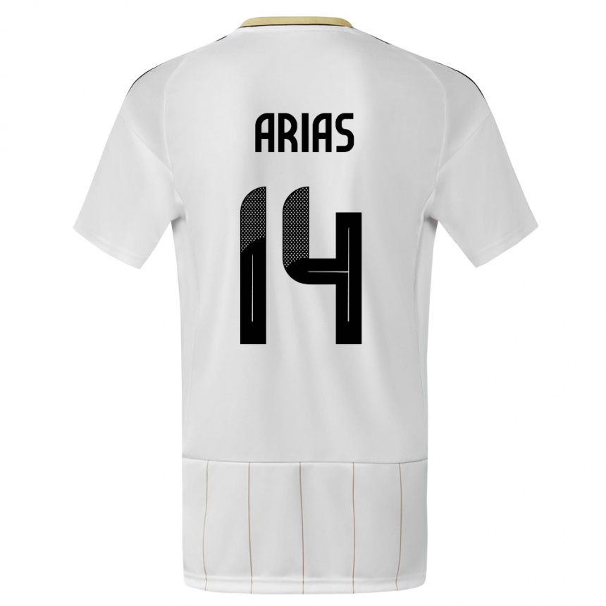 Kinder Fußball Costa Rica Timothy Arias #14 Weiß Auswärtstrikot Trikot 24-26 T-Shirt Luxemburg