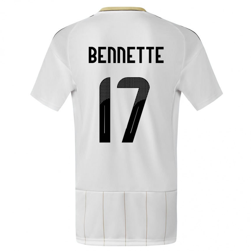 Kinder Fußball Costa Rica Jewison Bennette #17 Weiß Auswärtstrikot Trikot 24-26 T-Shirt Luxemburg