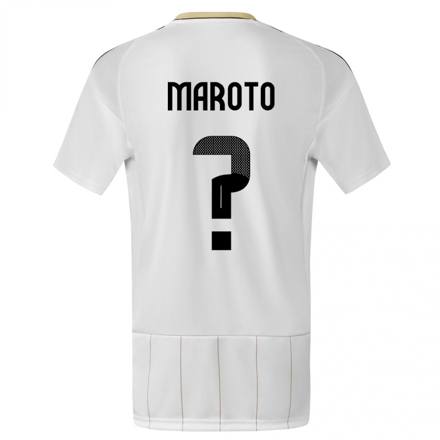 Kinder Fußball Costa Rica Victor Maroto #0 Weiß Auswärtstrikot Trikot 24-26 T-Shirt Luxemburg