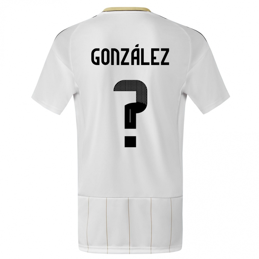 Kinder Fußball Costa Rica Ariel Gonzalez #0 Weiß Auswärtstrikot Trikot 24-26 T-Shirt Luxemburg