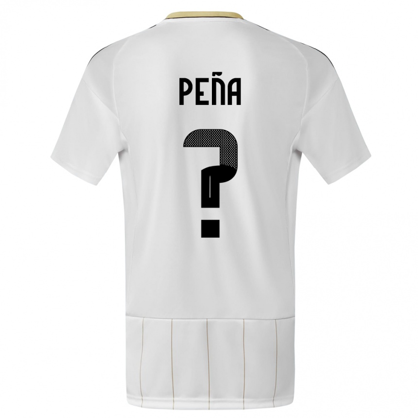Kinder Fußball Costa Rica Randy Pena #0 Weiß Auswärtstrikot Trikot 24-26 T-Shirt Luxemburg