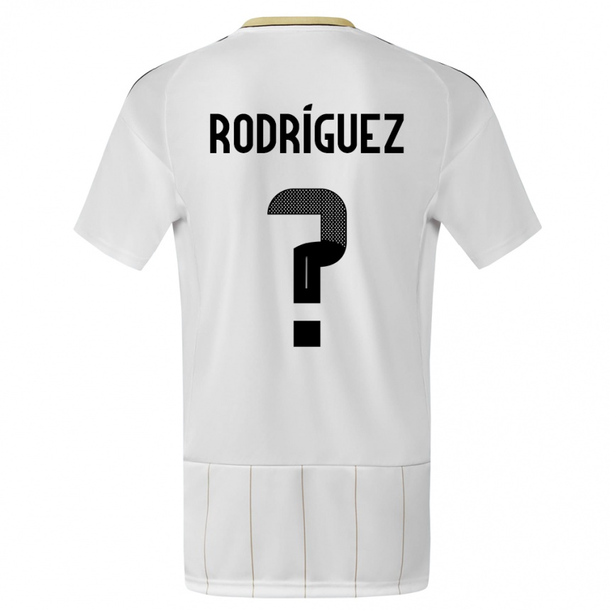 Kinder Fußball Costa Rica Bradley Rodriguez #0 Weiß Auswärtstrikot Trikot 24-26 T-Shirt Luxemburg