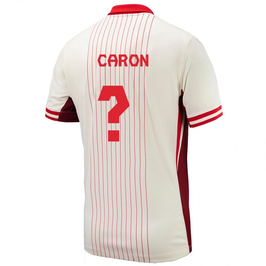 Kinder Fußball Kanada Renaud Caron #0 Weiß Auswärtstrikot Trikot 24-26 T-Shirt Luxemburg