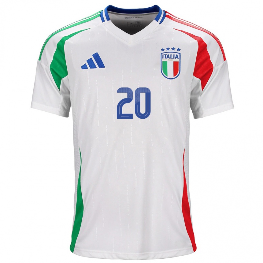 Kinder Fußball Italien Giada Greggi #20 Weiß Auswärtstrikot Trikot 24-26 T-Shirt Luxemburg
