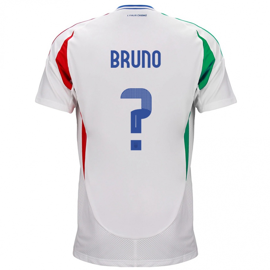 Kinder Fußball Italien Giovanni Bruno #0 Weiß Auswärtstrikot Trikot 24-26 T-Shirt Luxemburg