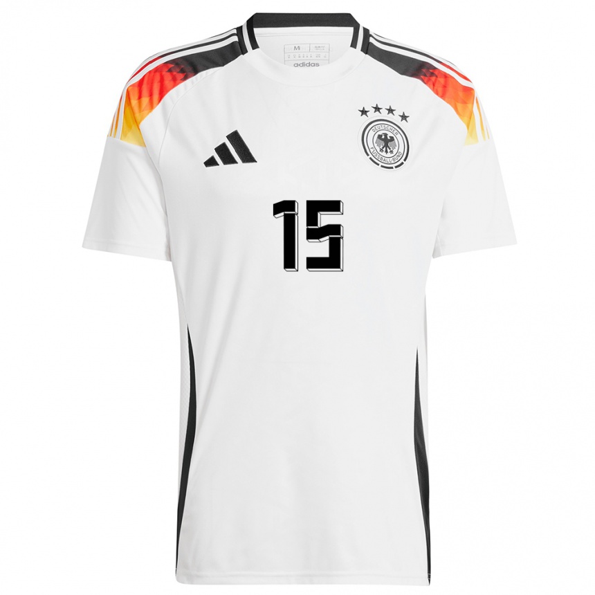 Herren Fußball Deutschland Niklas Sule #15 Weiß Heimtrikot Trikot 24-26 T-Shirt Luxemburg