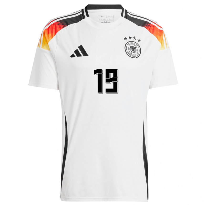 Herren Fußball Deutschland Leroy Sane #19 Weiß Heimtrikot Trikot 24-26 T-Shirt Luxemburg