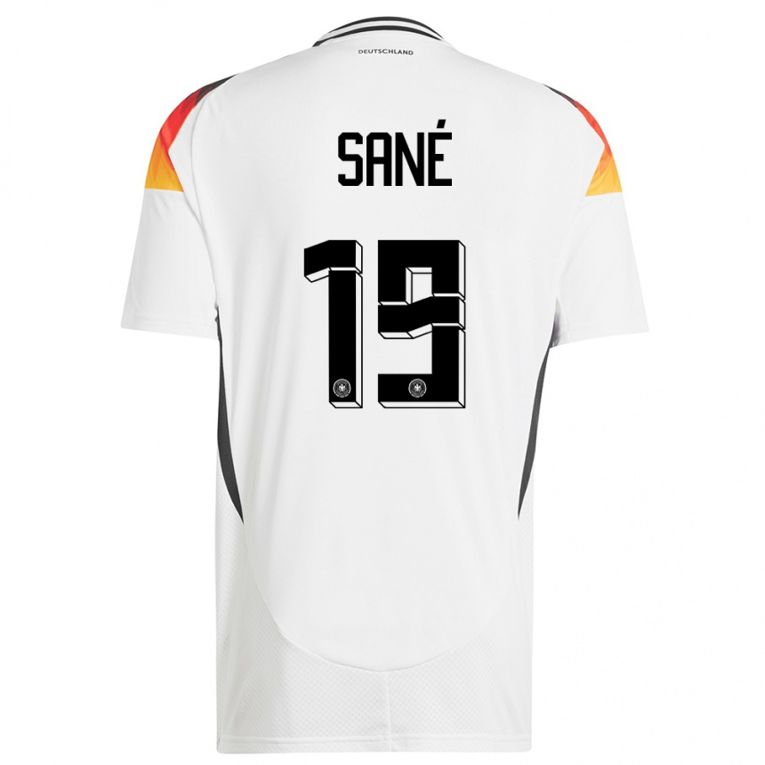 Herren Fußball Deutschland Leroy Sane #19 Weiß Heimtrikot Trikot 24-26 T-Shirt Luxemburg