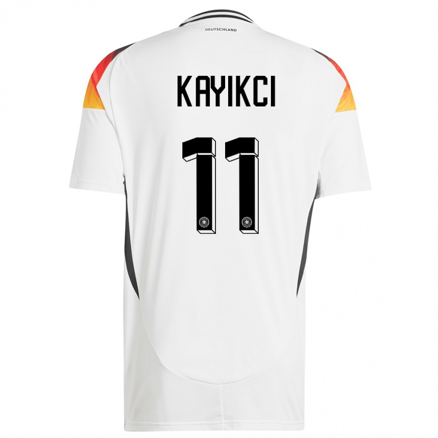 Herren Fußball Deutschland Hasret Kayikci #11 Weiß Heimtrikot Trikot 24-26 T-Shirt Luxemburg