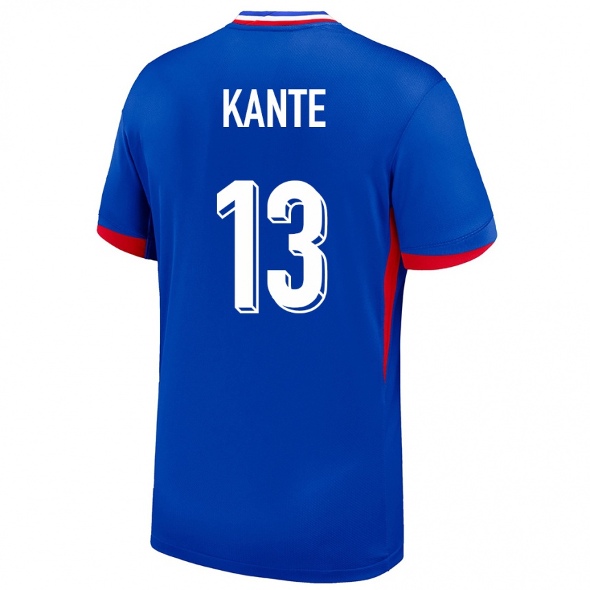 Herren Fußball Frankreich N Golo Kante #13 Blau Heimtrikot Trikot 24-26 T-Shirt Luxemburg