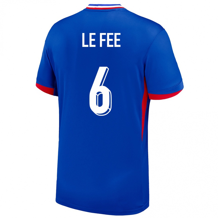 Herren Fußball Frankreich Enzo Le Fee #6 Blau Heimtrikot Trikot 24-26 T-Shirt Luxemburg