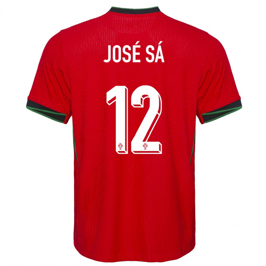 Herren Fußball Portugal Jose Sa #12 Rot Heimtrikot Trikot 24-26 T-Shirt Luxemburg