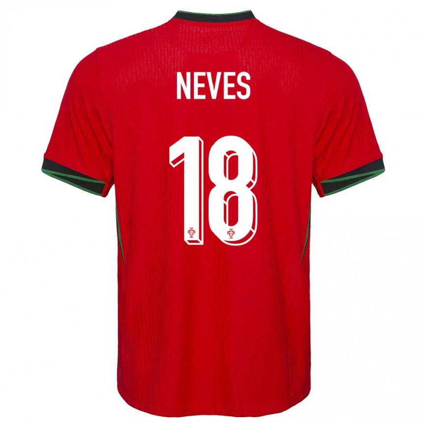Herren Fußball Portugal Ruben Neves #18 Rot Heimtrikot Trikot 24-26 T-Shirt Luxemburg