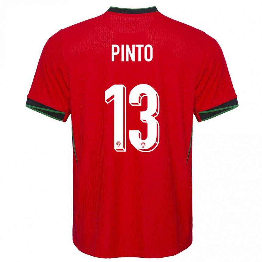Herren Fußball Portugal Fatima Pinto #13 Rot Heimtrikot Trikot 24-26 T-Shirt Luxemburg