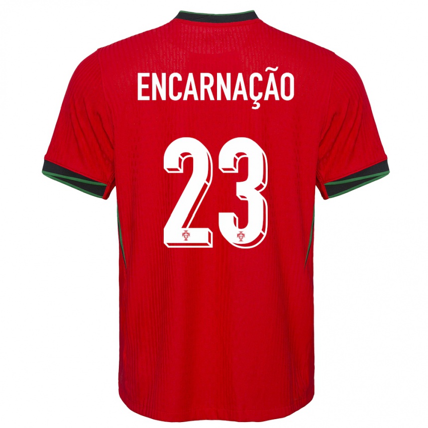 Herren Fußball Portugal Telma Encarnacao #23 Rot Heimtrikot Trikot 24-26 T-Shirt Luxemburg