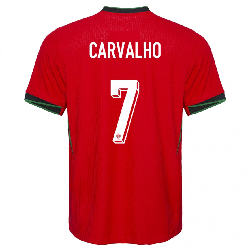 Herren Fußball Portugal Fabio Carvalho #7 Rot Heimtrikot Trikot 24-26 T-Shirt Luxemburg