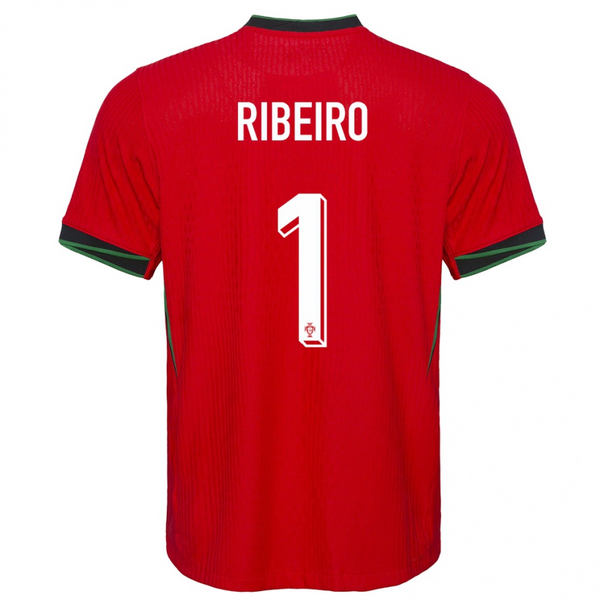 Herren Fußball Portugal Goncalo Ribeiro #1 Rot Heimtrikot Trikot 24-26 T-Shirt Luxemburg