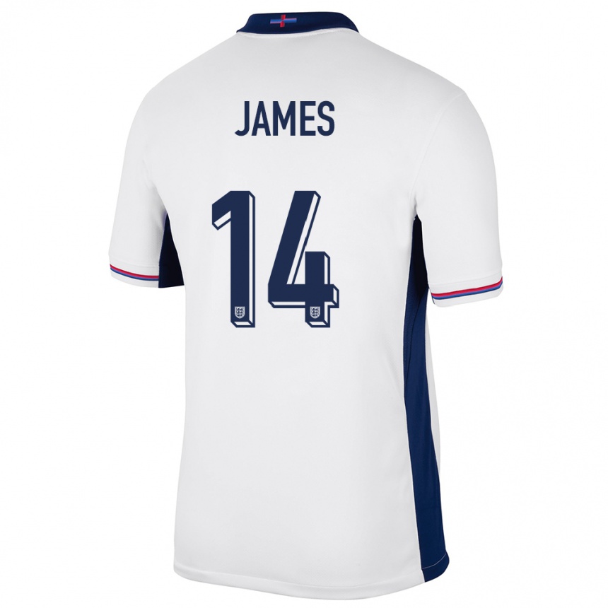 Herren Fußball England Reece James #14 Weiß Heimtrikot Trikot 24-26 T-Shirt Luxemburg