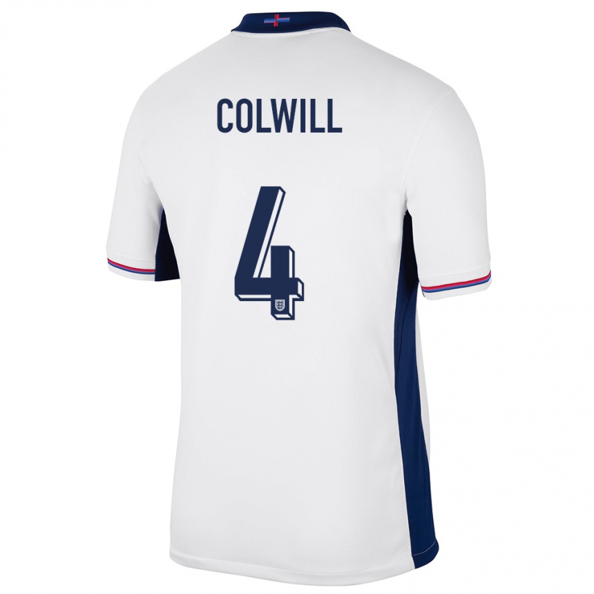 Herren Fußball England Levi Colwill #4 Weiß Heimtrikot Trikot 24-26 T-Shirt Luxemburg