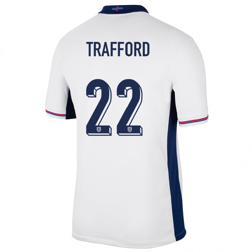 Herren Fußball England James Trafford #22 Weiß Heimtrikot Trikot 24-26 T-Shirt Luxemburg