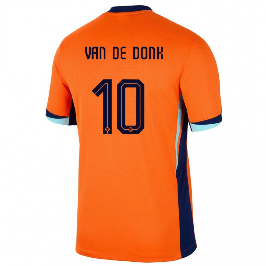 Herren Fußball Niederlande Danielle Van De Donk #10 Orange Heimtrikot Trikot 24-26 T-Shirt Luxemburg