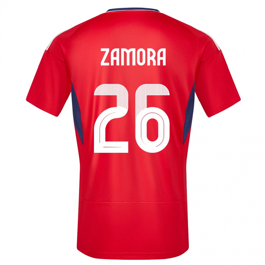 Herren Fußball Costa Rica Alvaro Zamora #26 Rot Heimtrikot Trikot 24-26 T-Shirt Luxemburg
