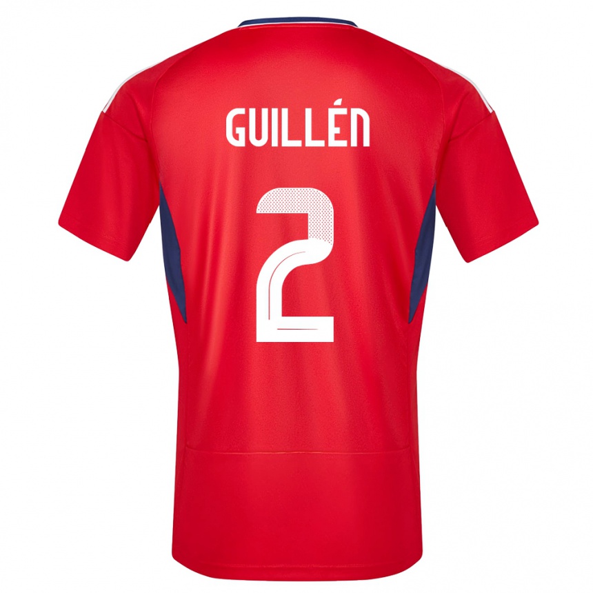 Herren Fußball Costa Rica Gabriela Guillen #2 Rot Heimtrikot Trikot 24-26 T-Shirt Luxemburg