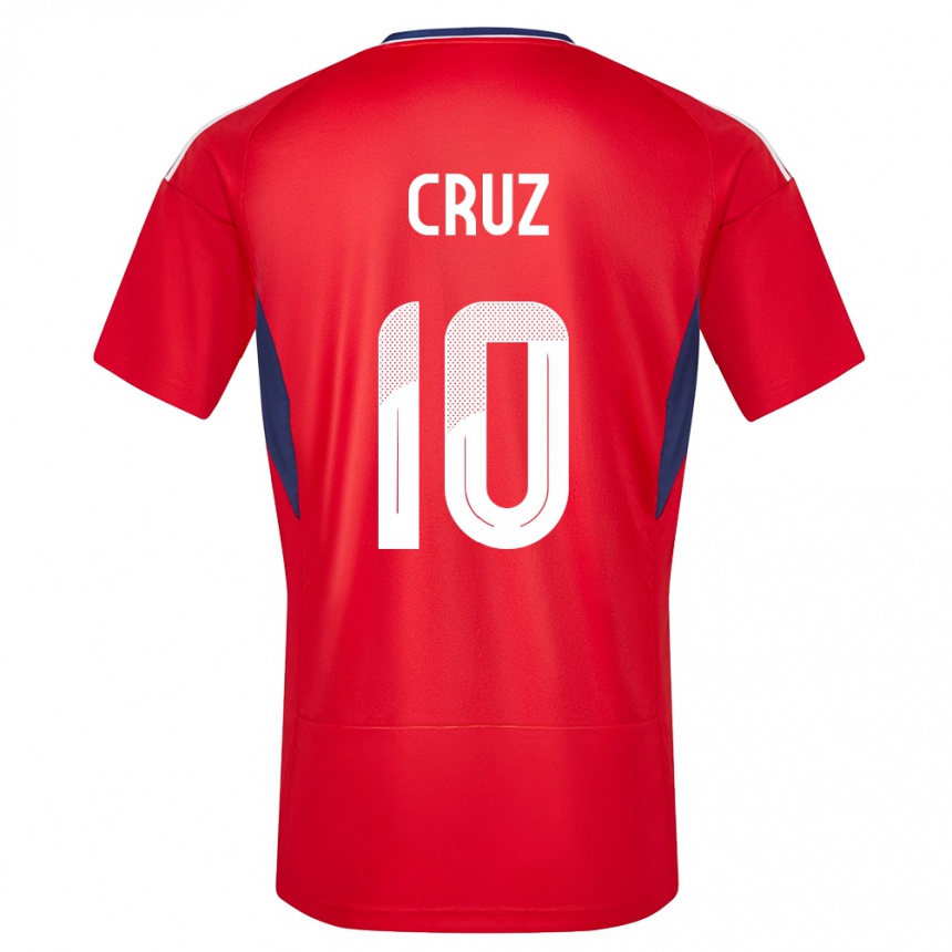Herren Fußball Costa Rica Shirley Cruz #10 Rot Heimtrikot Trikot 24-26 T-Shirt Luxemburg