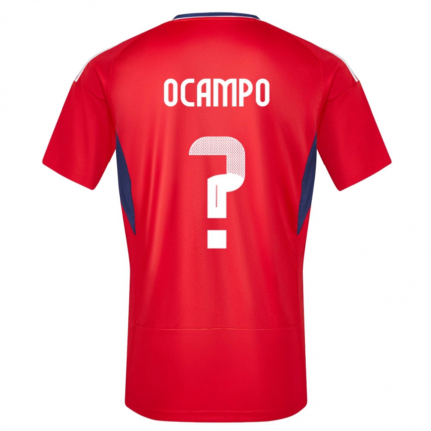 Herren Fußball Costa Rica Benjamin Ocampo #0 Rot Heimtrikot Trikot 24-26 T-Shirt Luxemburg