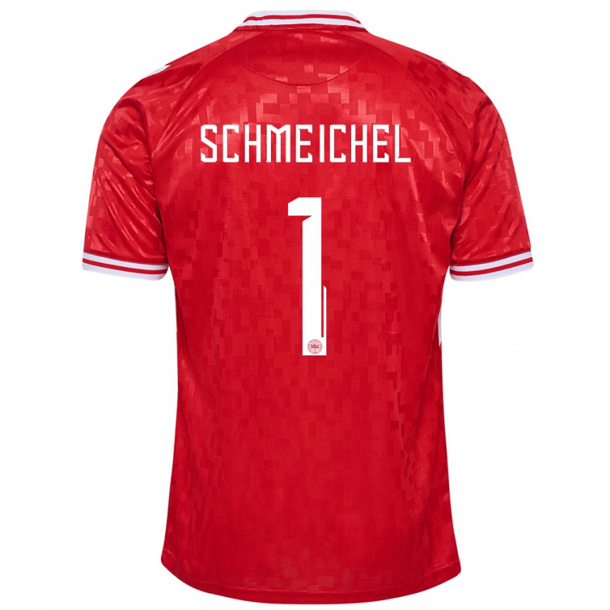 Herren Fußball Dänemark Kasper Schmeichel #1 Rot Heimtrikot Trikot 24-26 T-Shirt Luxemburg