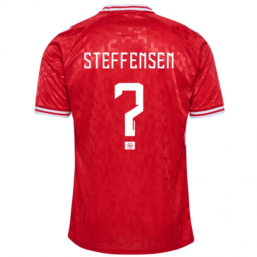 Herren Fußball Dänemark Mark Steffensen #0 Rot Heimtrikot Trikot 24-26 T-Shirt Luxemburg