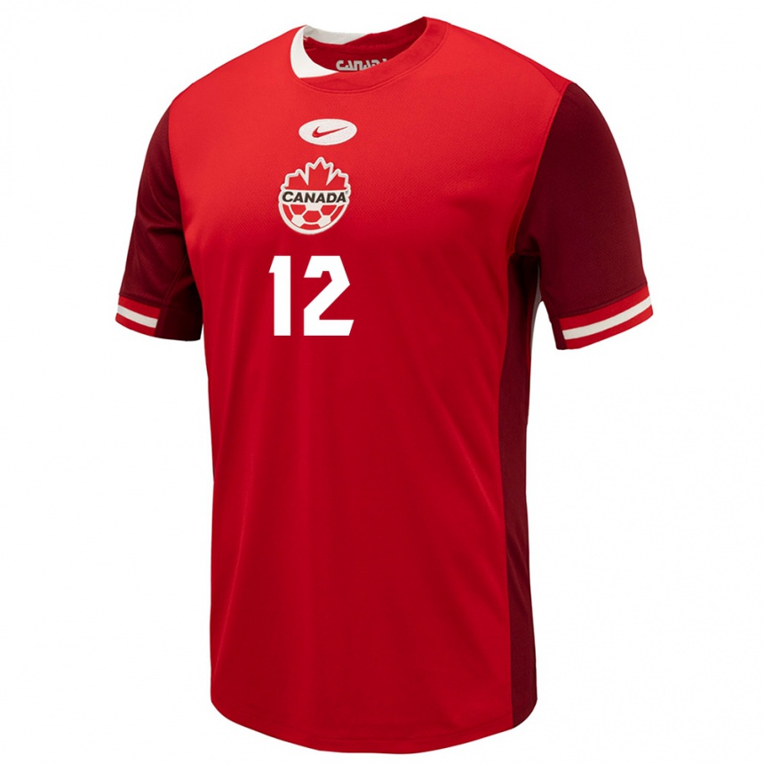 Herren Fußball Kanada Tanya Boychuk #12 Rot Heimtrikot Trikot 24-26 T-Shirt Luxemburg